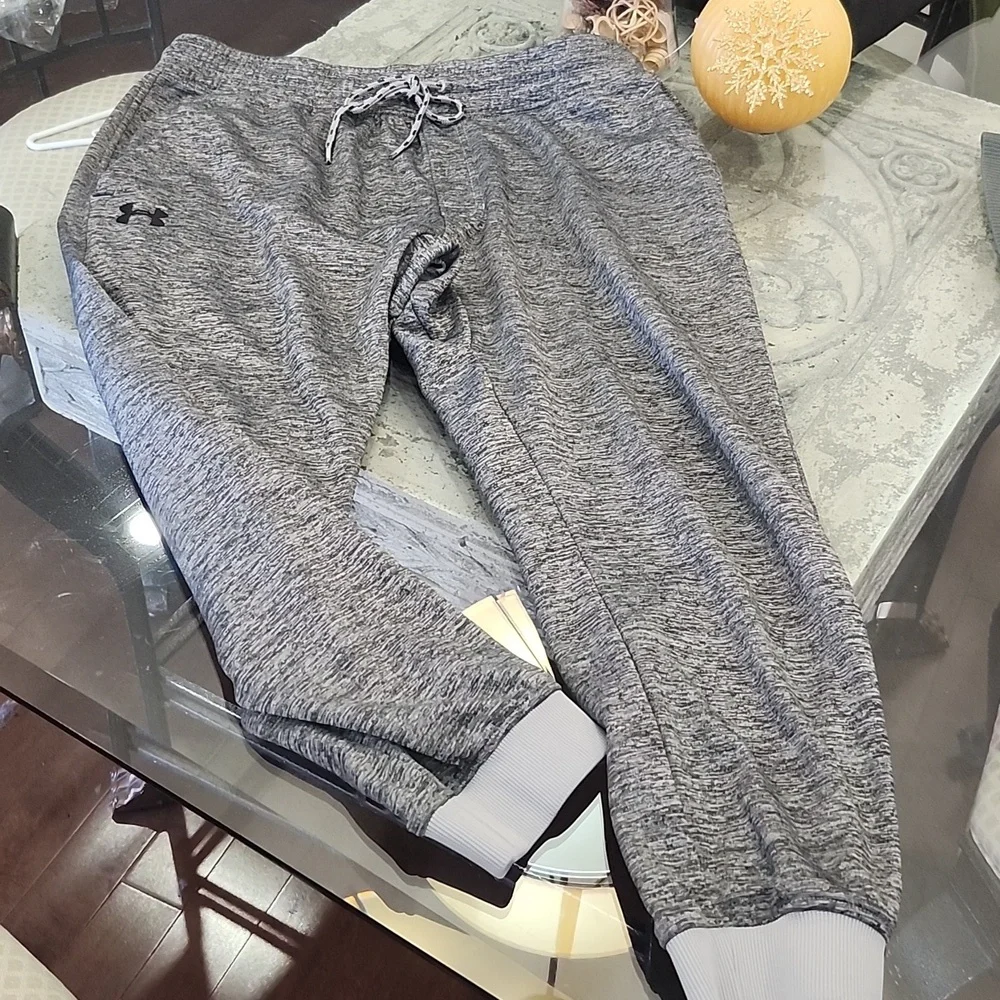 Under Armour Men's Heathered Gray Joggers Sweatpants XL - Picture 2 of 7